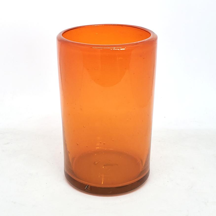 Colores Solidos / Juego de 6 vasos grandes color naranja / stos artesanales vasos le darn un toque clsico a su bebida favorita.